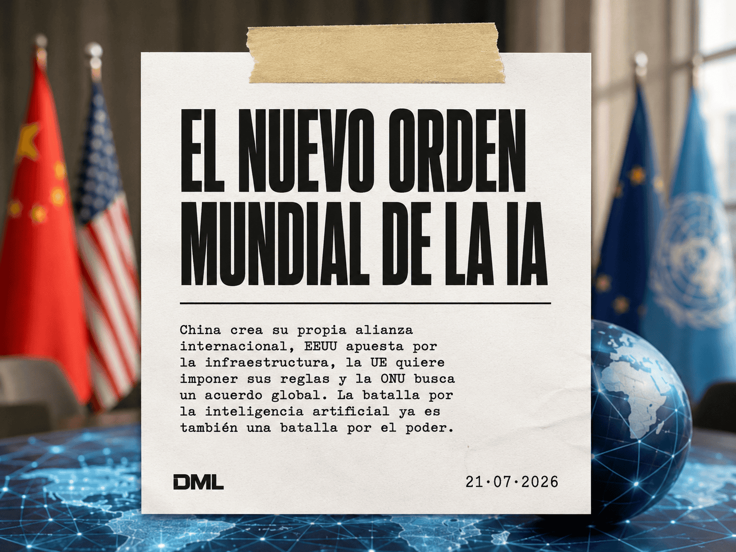 Portada DML del artículo El nuevo orden mundial de la IA