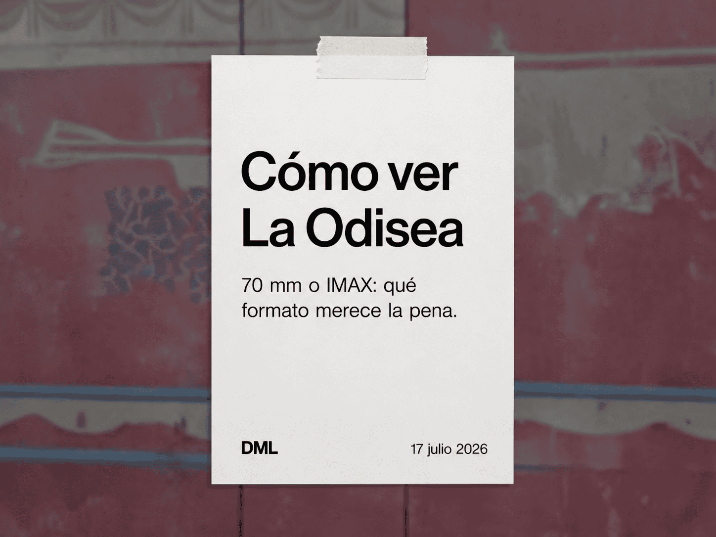 Cómo ver La Odisea en 70 mm o IMAX en España