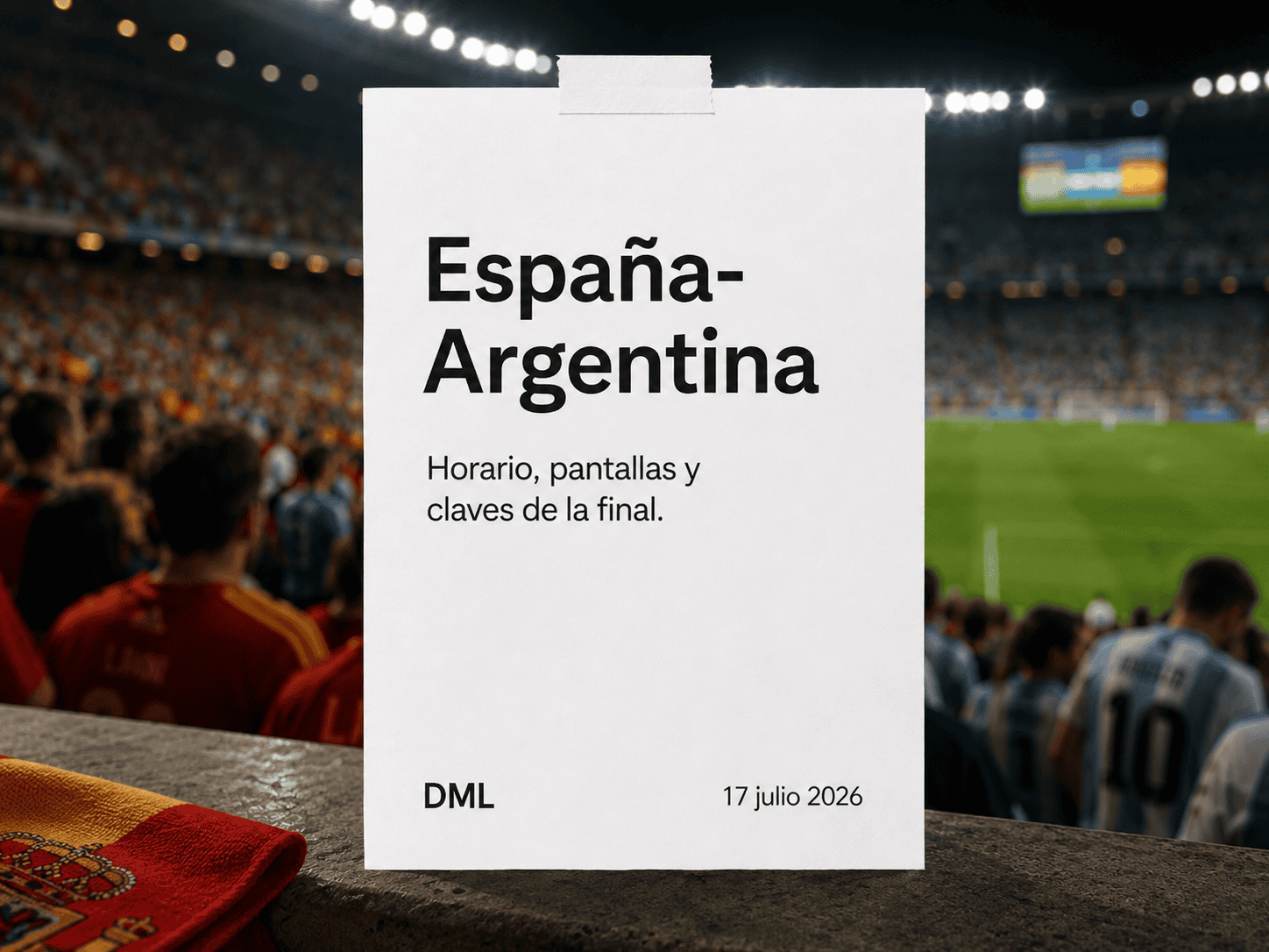 España contra Argentina en la final del Mundial 2026