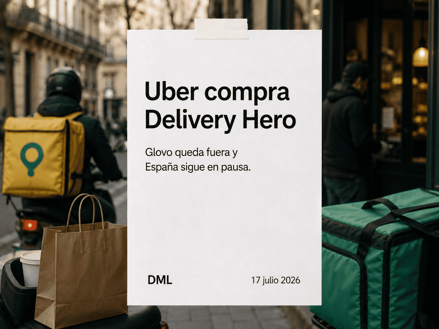 Uber compra Delivery Hero mientras Glovo queda fuera de la operación