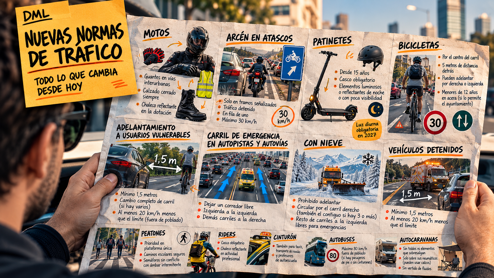 Imagen destacada DML sobre las nuevas normas de tráfico que entran en vigor el 1 de octubre de 2026